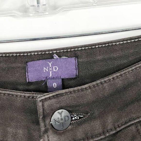 Not Your Daughters Jeans NYDJ Size 0 Skinny Jeans Legging Brown Stretch - Picture 3 of 3